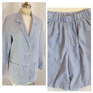 Two piece summer  vintage suit with shorts